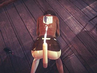[タイタンへの攻撃] POVあなたはバーでミカサを見つけました（3Dポルノ60 fps）