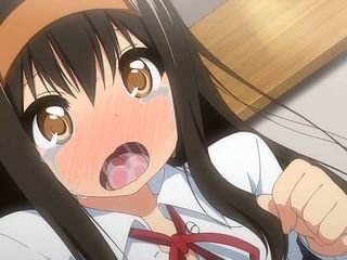 A steamy schoolgirl gets the brush muff filled in the matter of a tremendous shut out